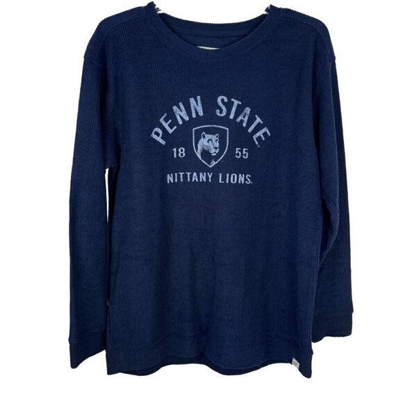 Blue 84 Navy Ribbed Shirt Penn State Nittany Lions Long Sleeve Men's Med Big Ten - Picture 1 of 9